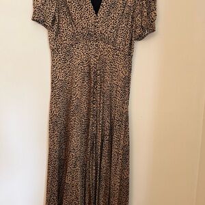 SALONI Leopard-Print Silk Maxi Dress